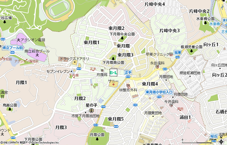 ピュアショップ空港東店付近の地図